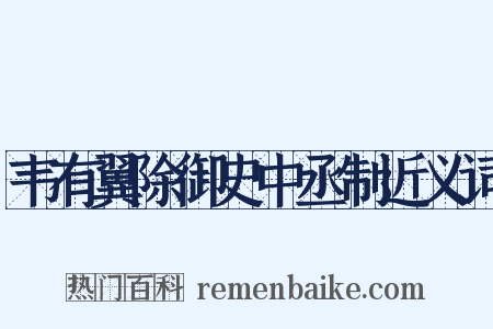 韦有翼除御史中丞制近义词是什么意思的图片